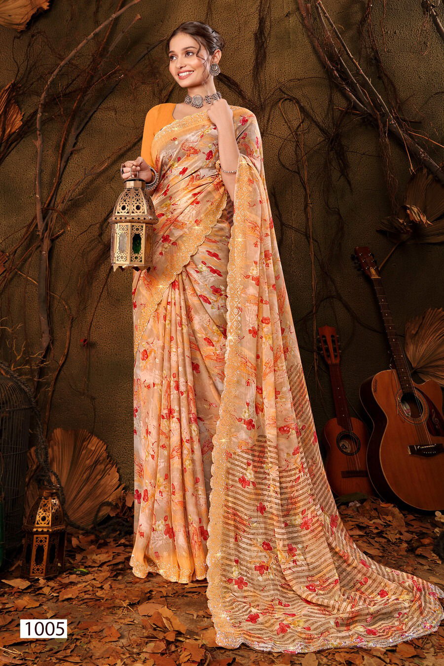 Vanilla Vol 1 By Saroj Printed Weightless Georgette Sarees Wholesale Market In Surat